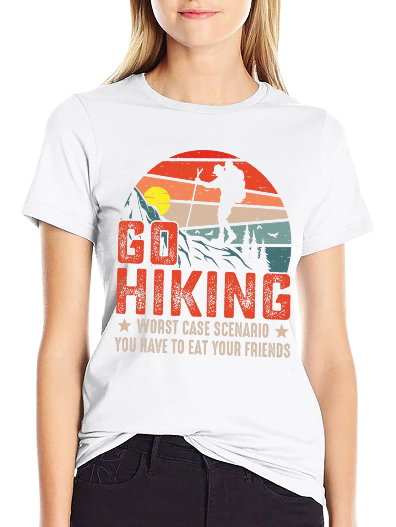 Go Hiking Funny Graphic T-Shirt