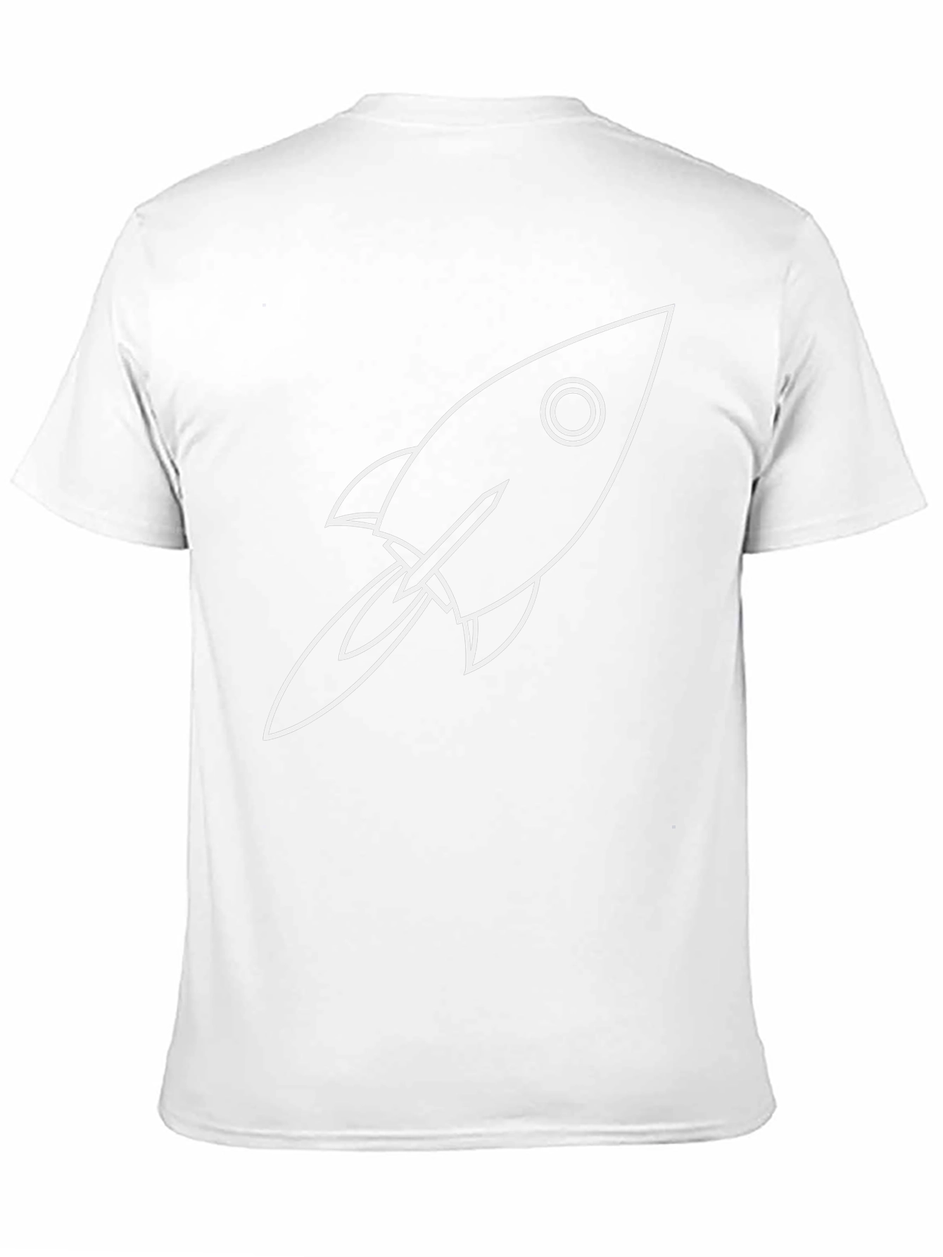 Rocket Ship Graphic Black T-Shirt