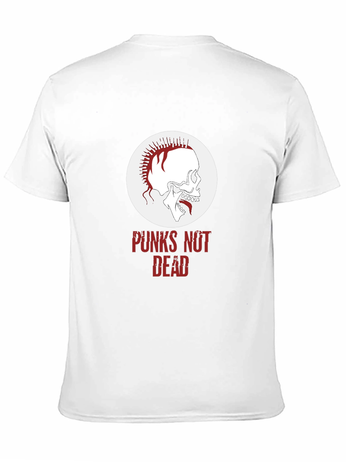 Punk Skull Graphic Tee - Punx Not Dead T-Shirt