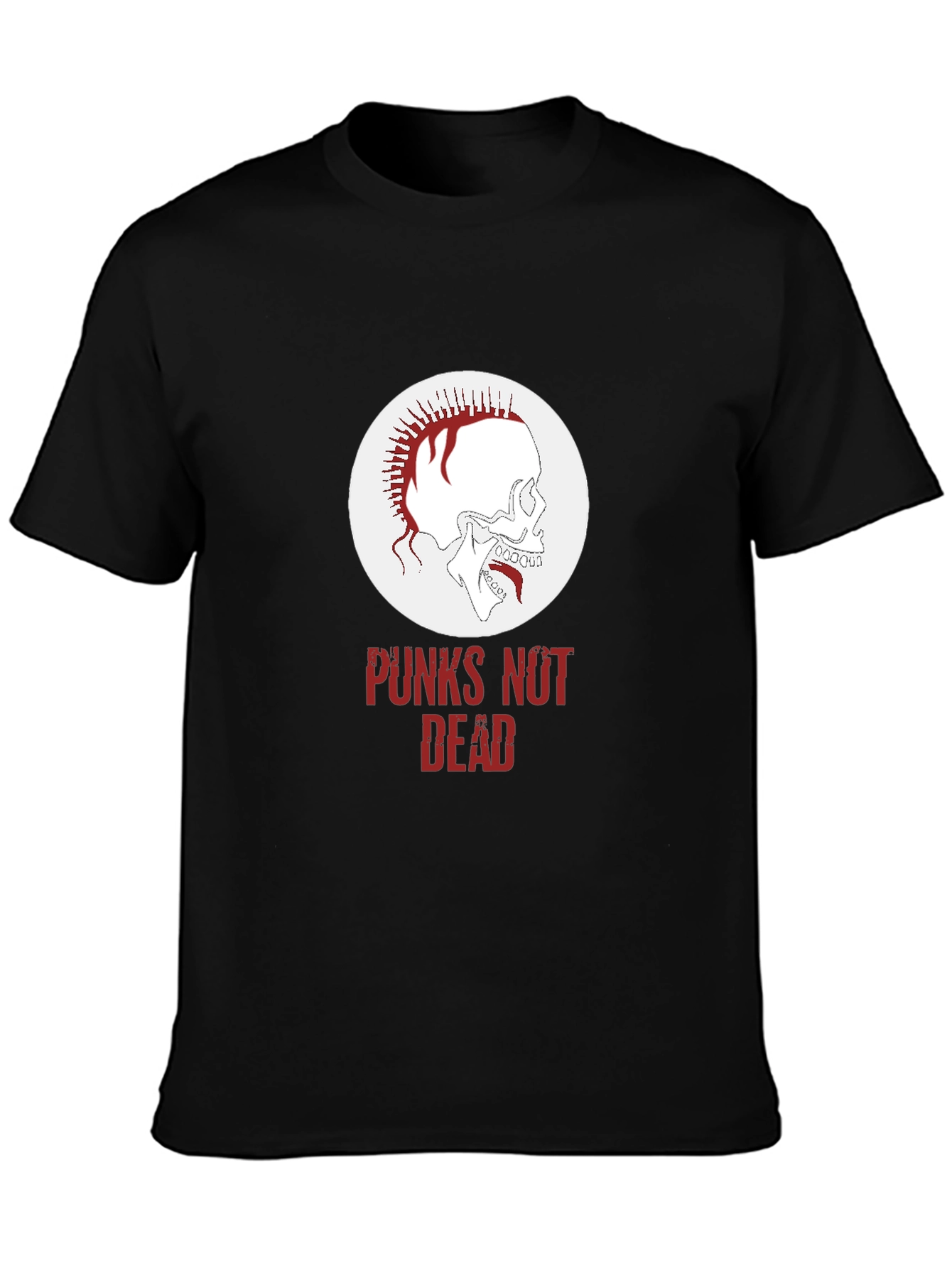 Punk Skull Graphic Tee - Punx Not Dead T-Shirt