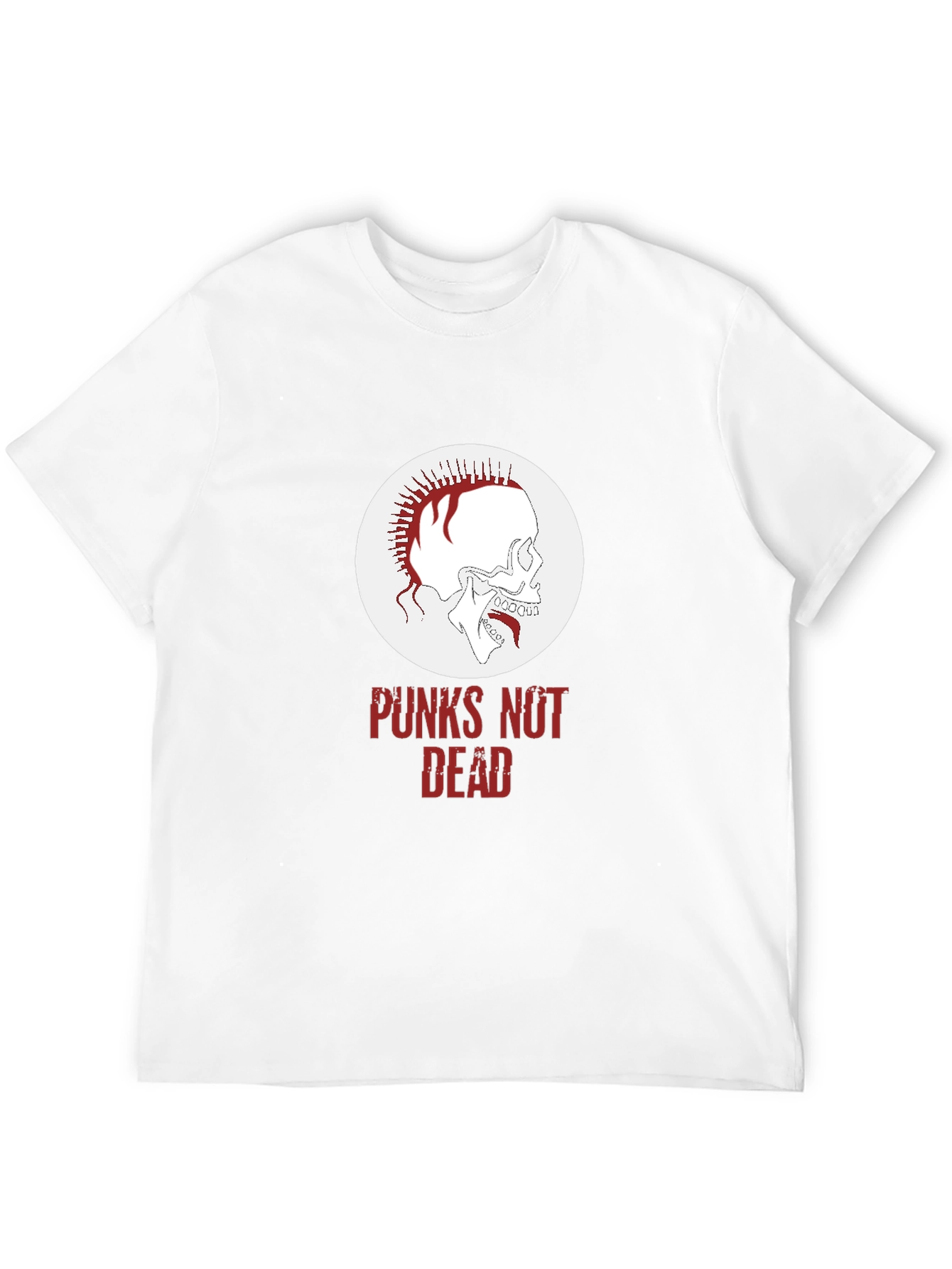Punk Skull Graphic Tee - Punx Not Dead T-Shirt