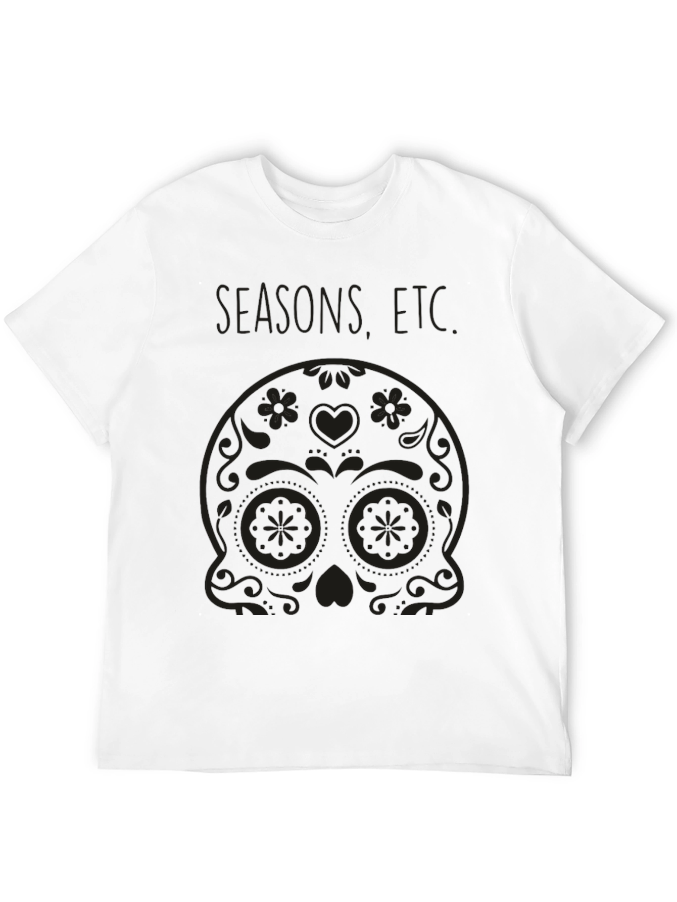 Mens Black Sugar Skull T-Shirt