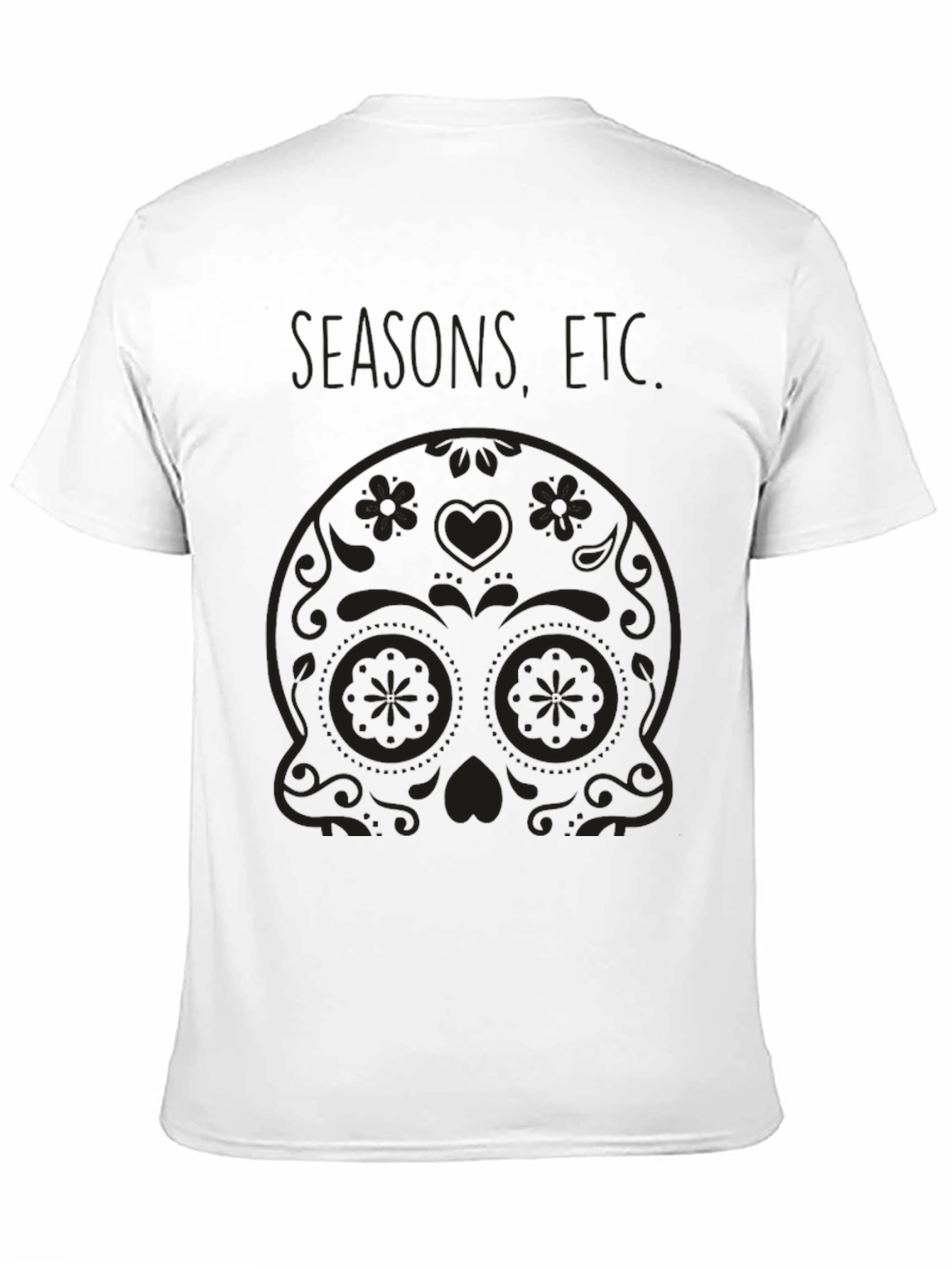 Mens Black Sugar Skull T-Shirt