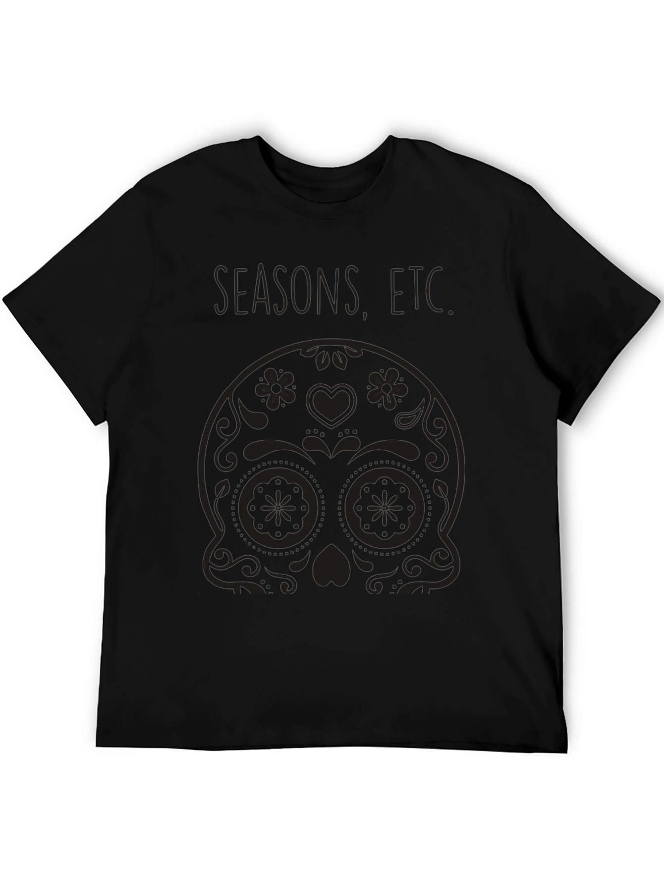 Mens Black Sugar Skull T-Shirt
