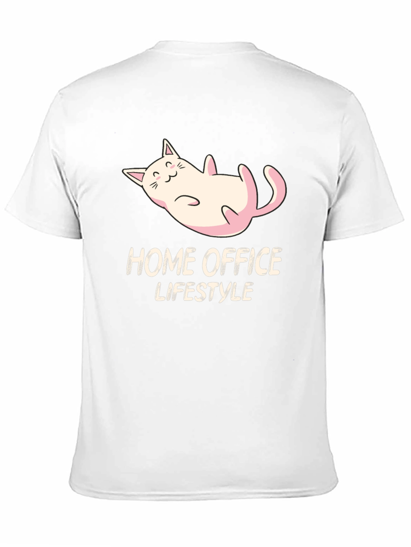 Home Office Lifestyle Cat Graphic T-Shirt