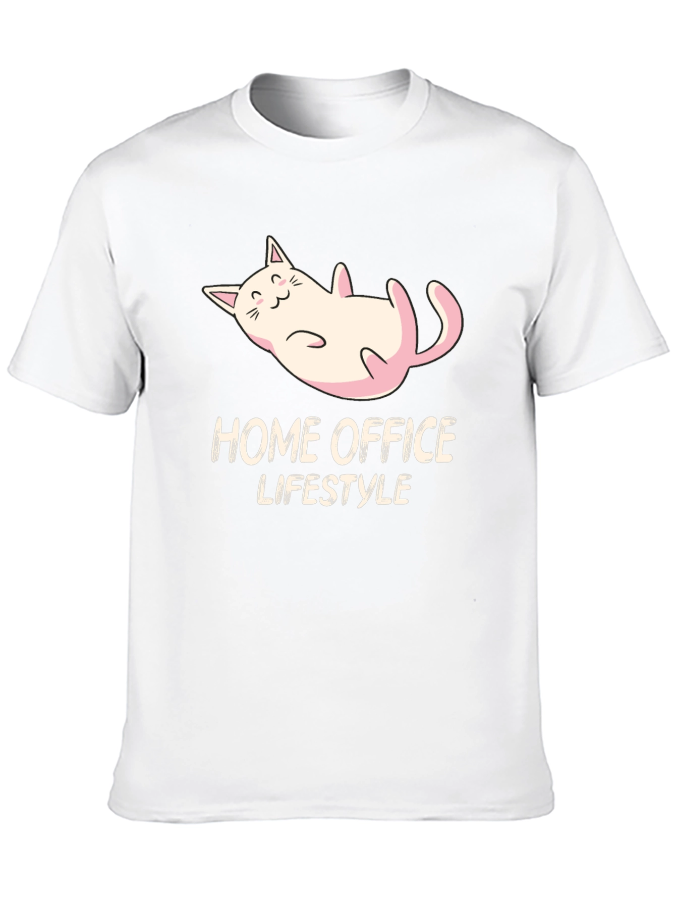 Home Office Lifestyle Cat Graphic T-Shirt