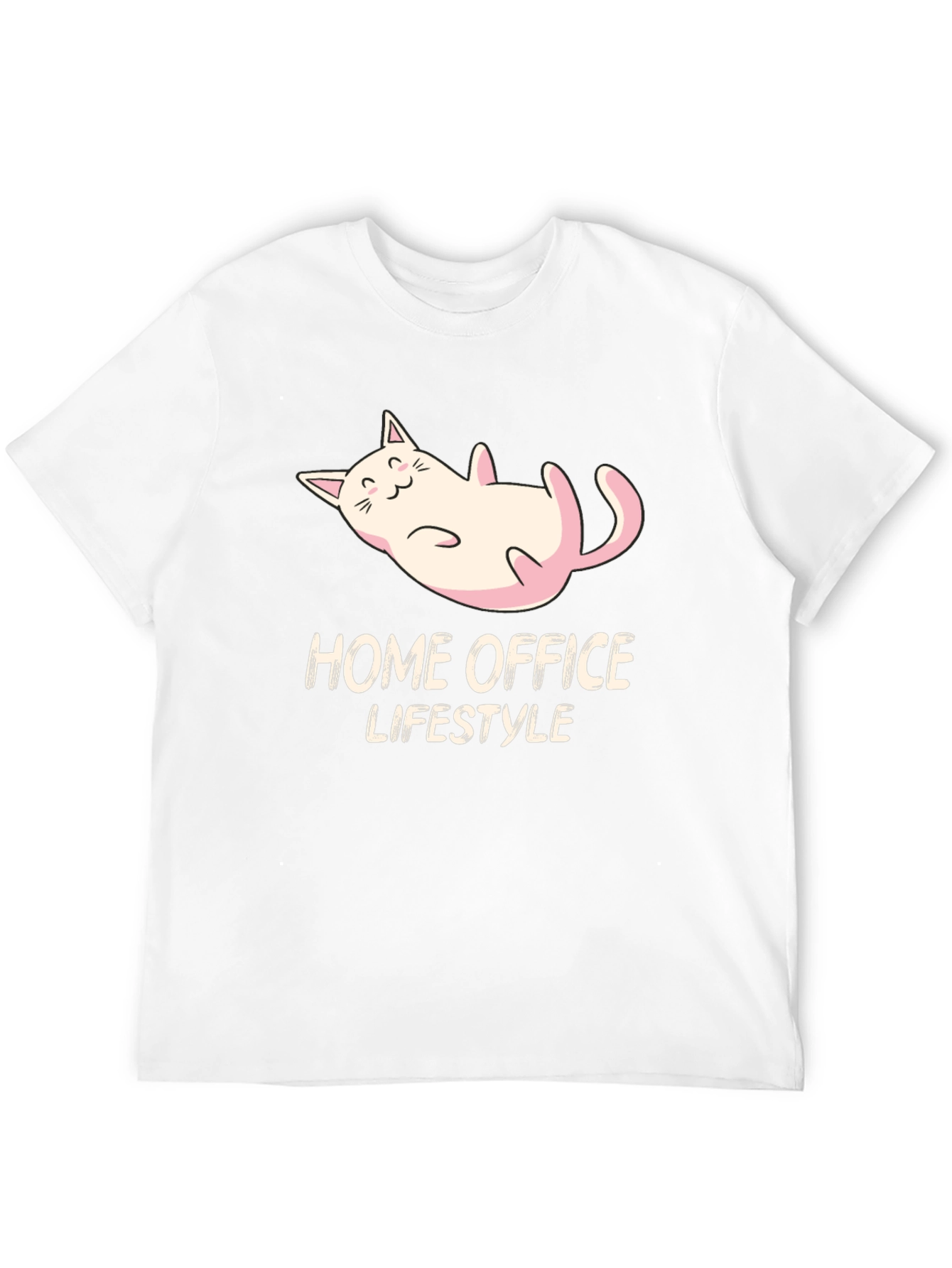 Home Office Lifestyle Cat Graphic T-Shirt