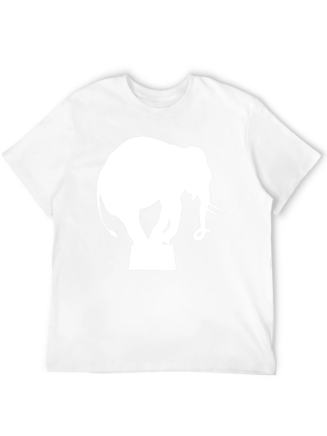 Elephant Silhouette Graphic Tee - Black