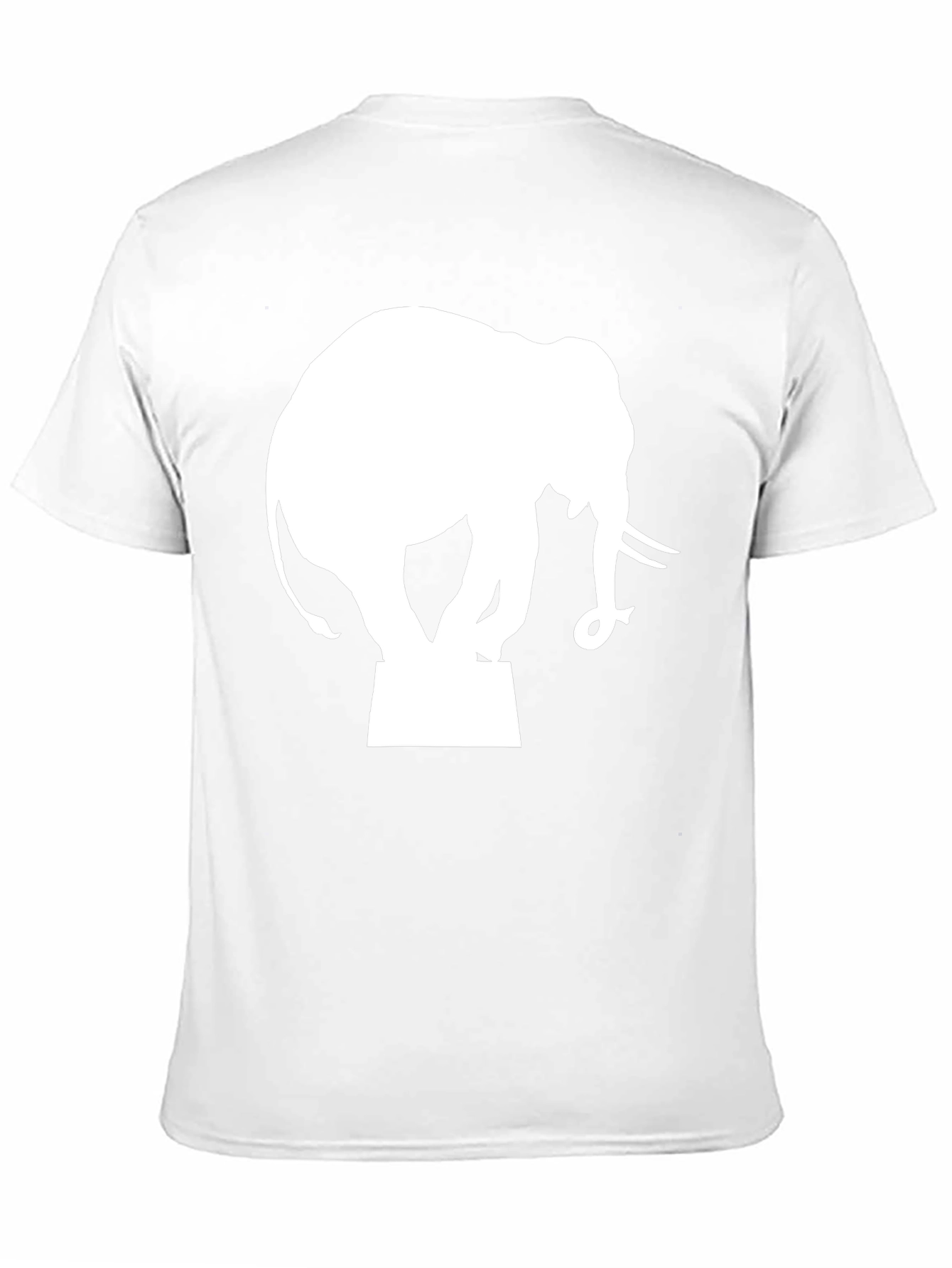 Elephant Silhouette Graphic Tee - Black