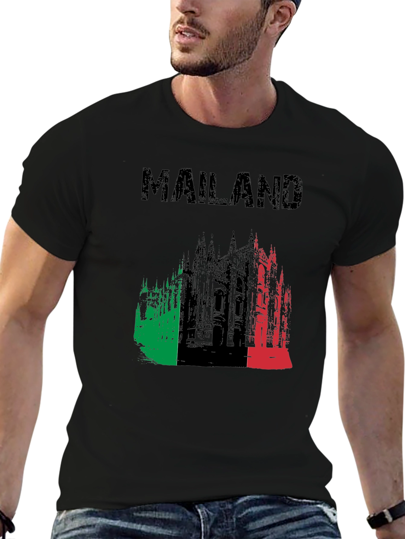 Mailan Black Graphic T-Shirt