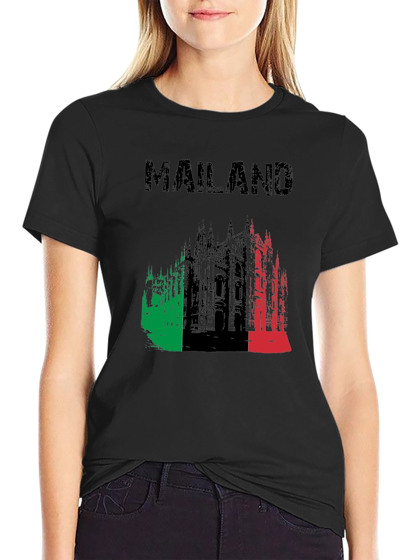 Mailan Black Graphic T-Shirt