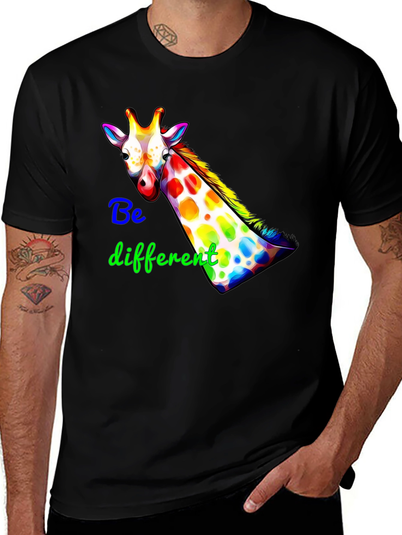 Be Different Giraffe Graphic Tee