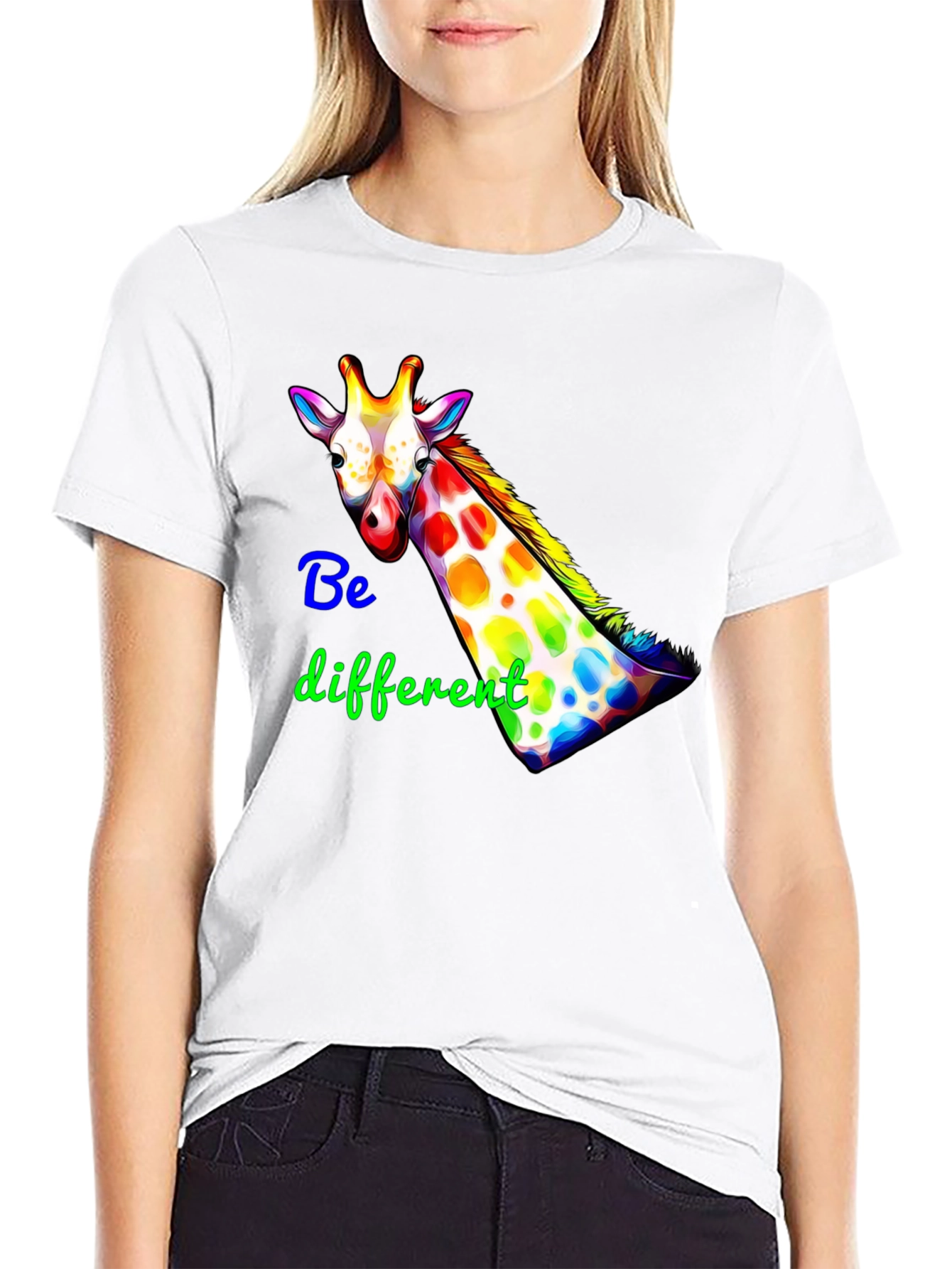 Be Different Giraffe Graphic Tee