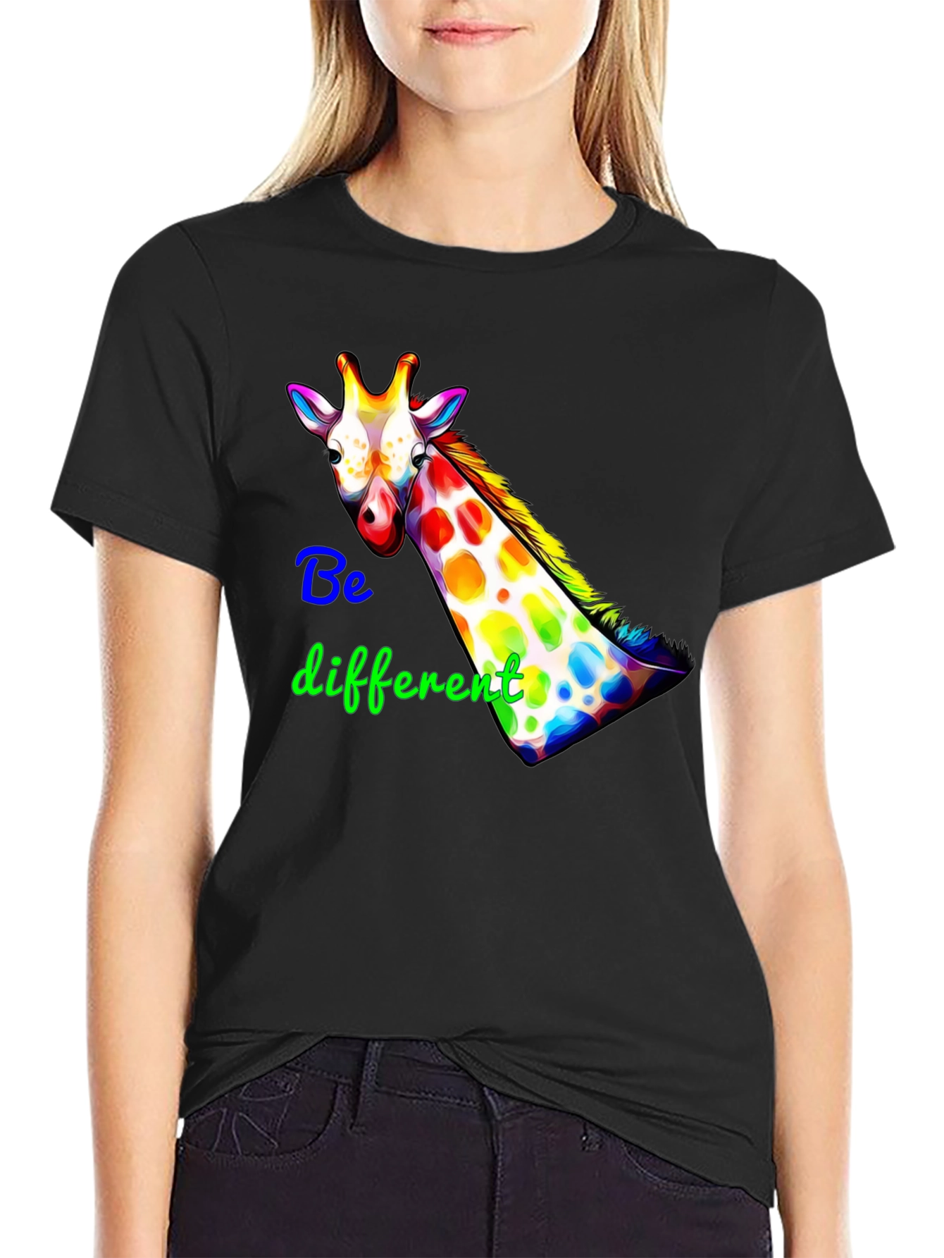 Be Different Giraffe Graphic Tee