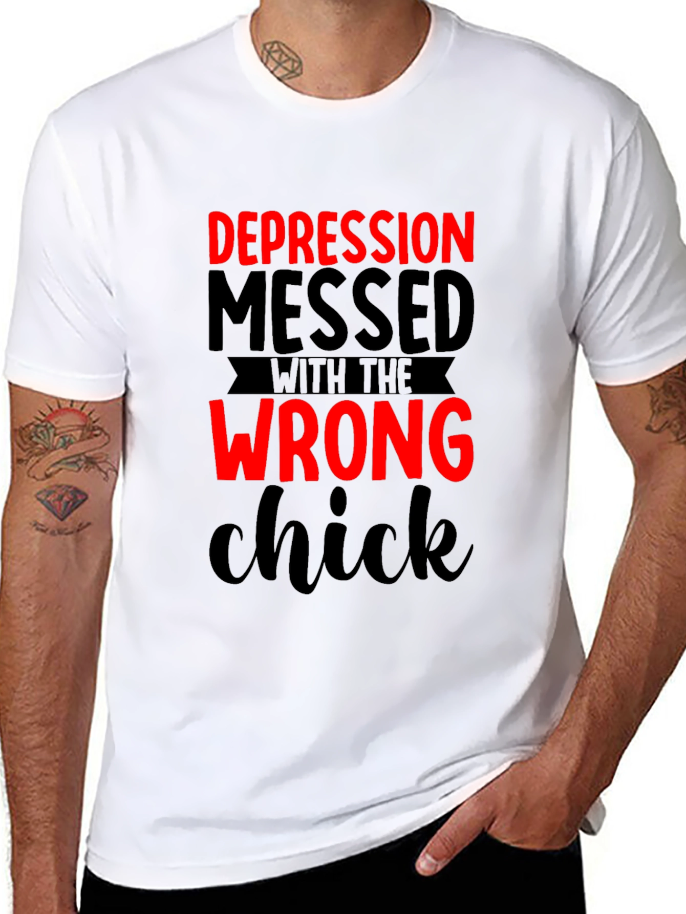Depression Messed With Wrong Chick T-Shirt