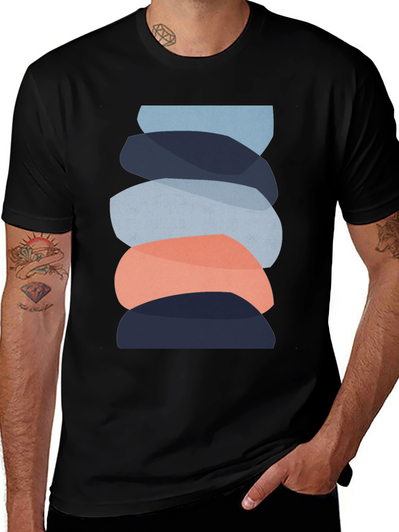Modern Zen Stone Stack Graphic Tee