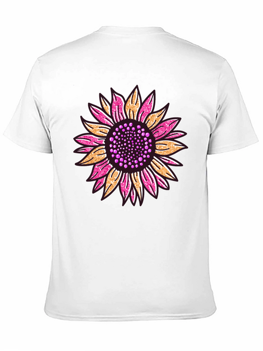 Sunflower Graphic Tee - Stylish Mens Black T-Shirt
