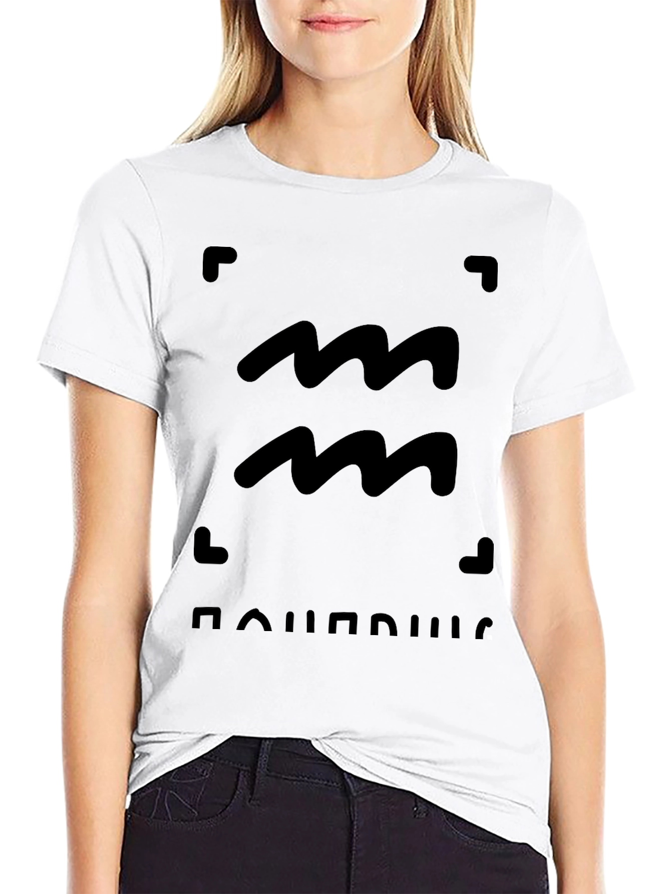 Aquarius Zodiac Sign Black T-Shirt