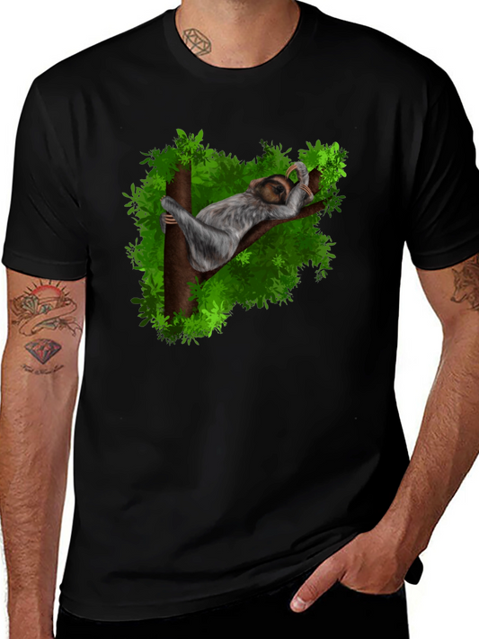 Sloth Nap Graphic Tee - Relaxed Casual Style