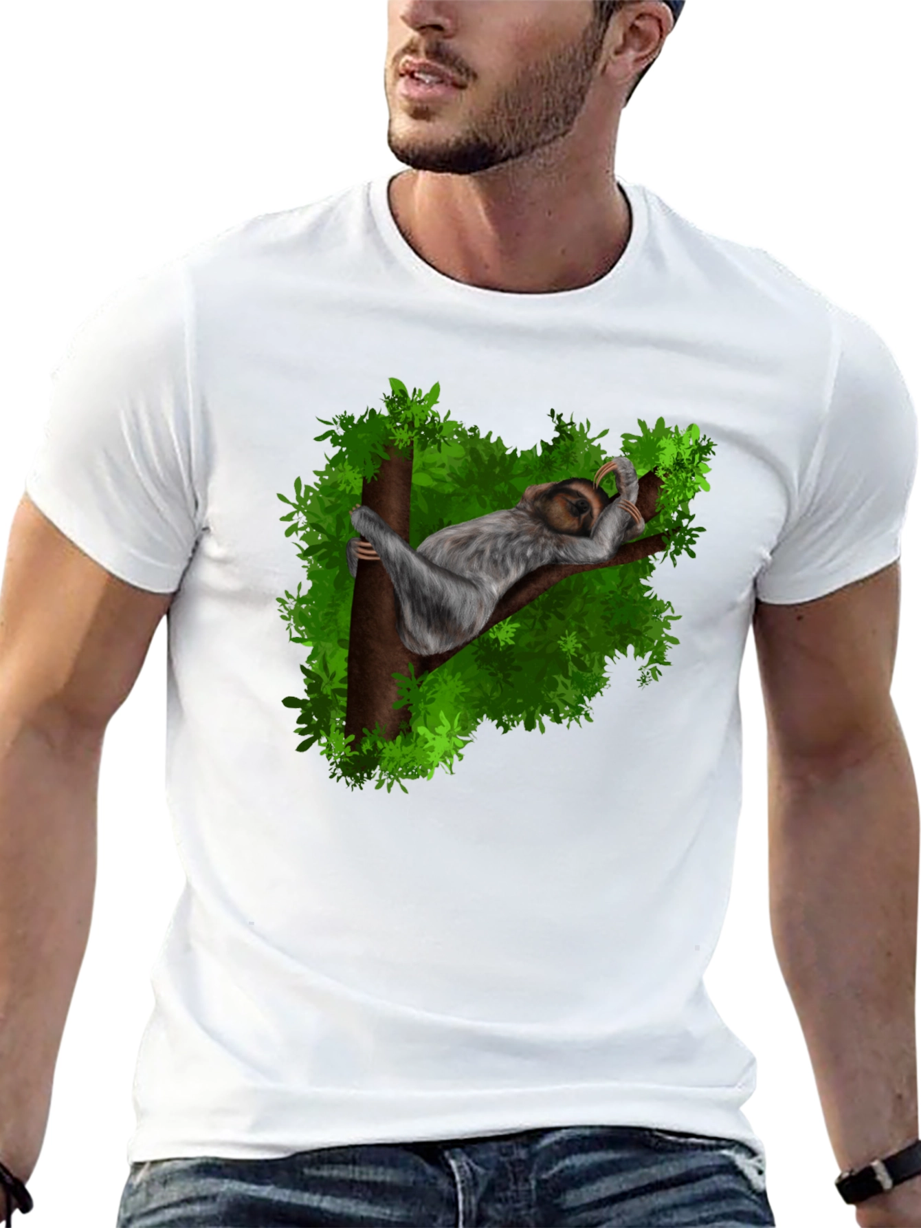 Sloth Nap Graphic Tee - Relaxed Casual Style