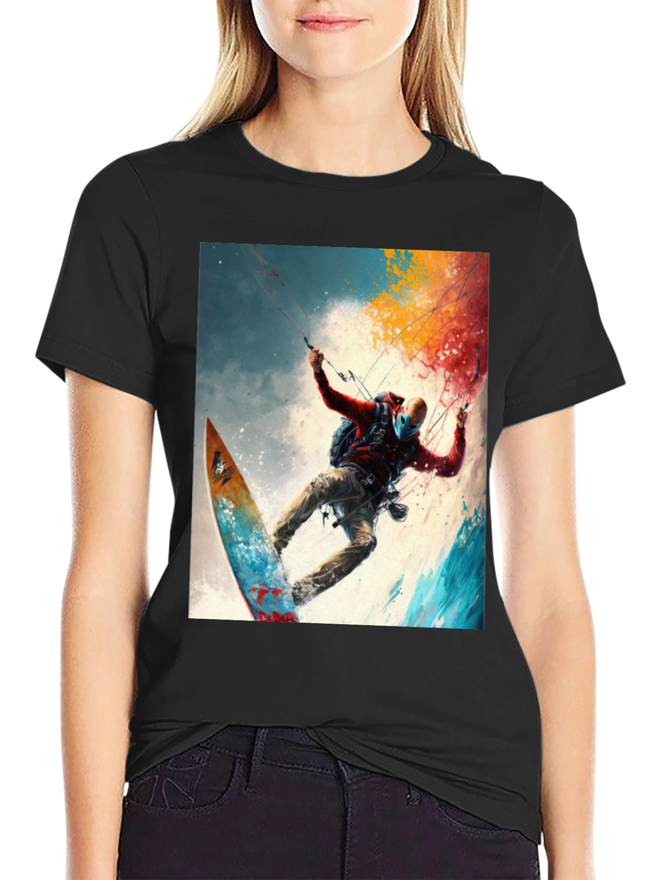 Surfing Adventure Tee - Artistic Graphic Print