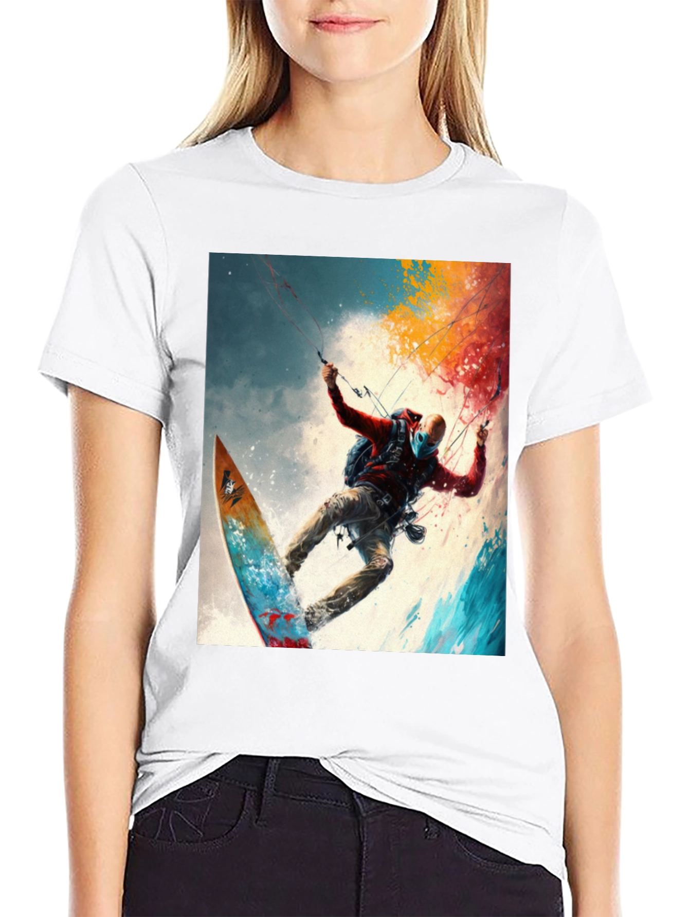 Surfing Adventure Tee - Artistic Graphic Print