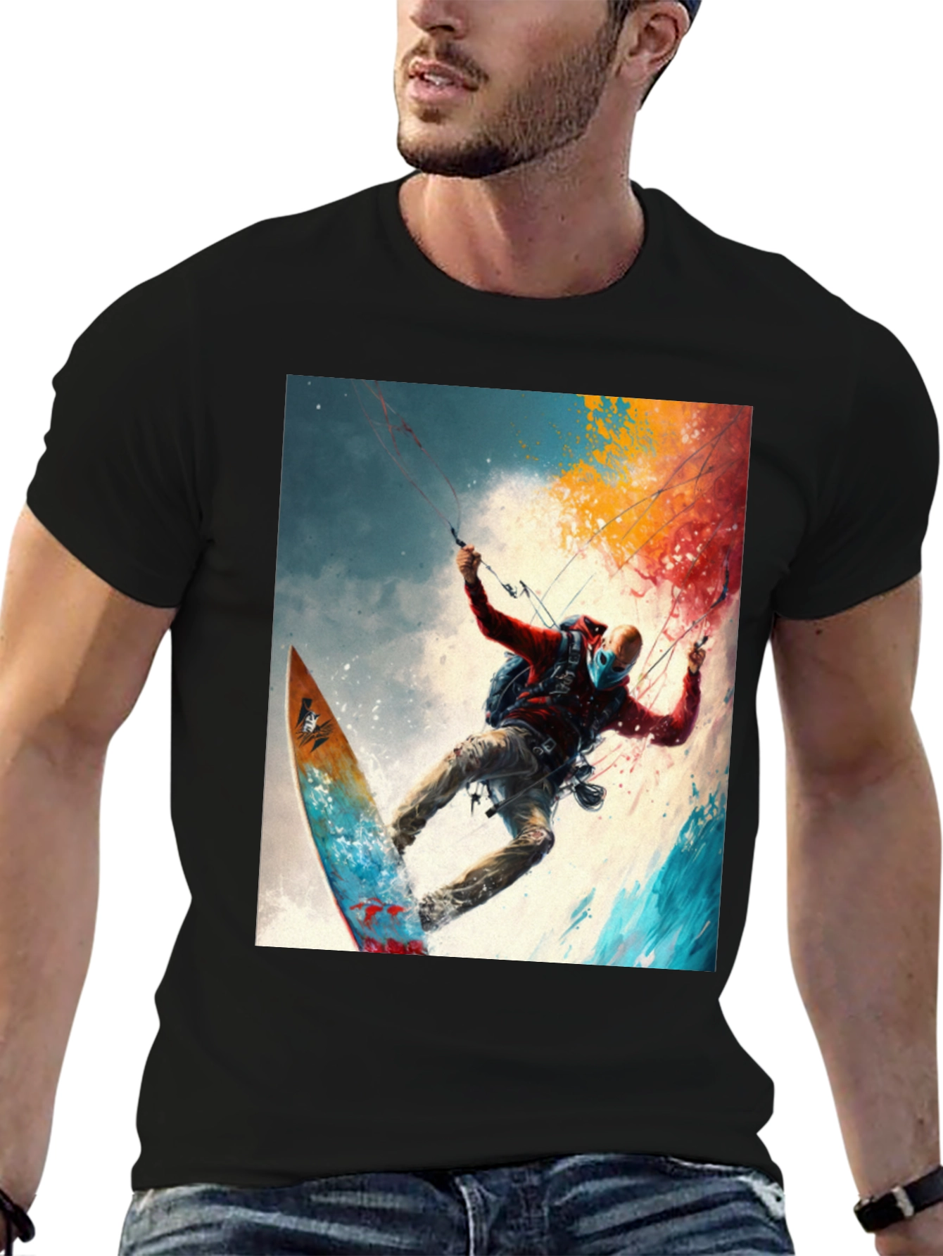 Surfing Adventure Tee - Artistic Graphic Print
