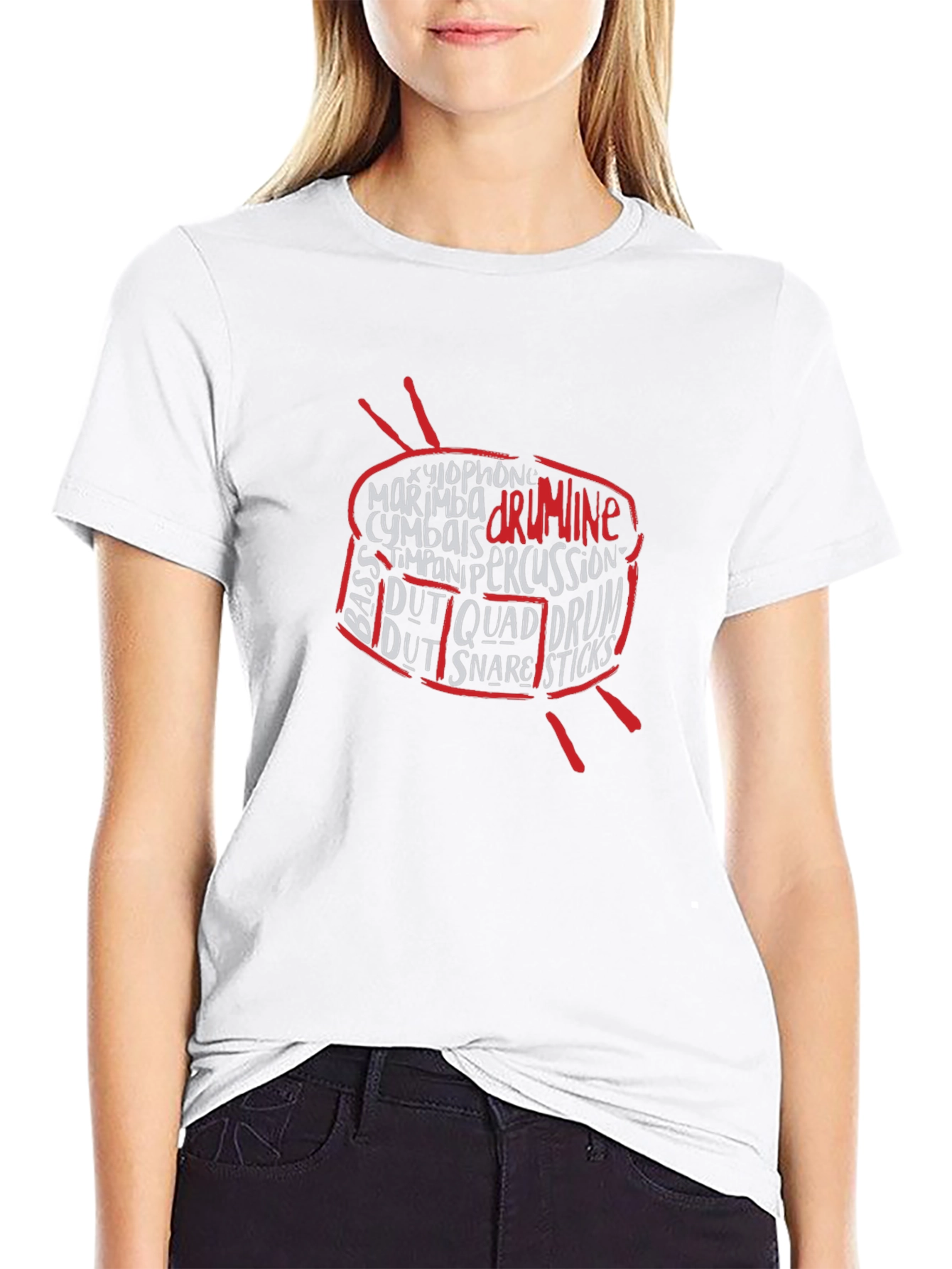 Drumline Percussion T-Shirt - Music Lover Tee