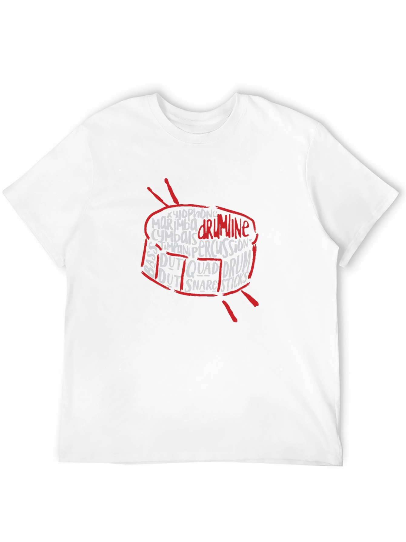 Drumline Percussion T-Shirt - Music Lover Tee