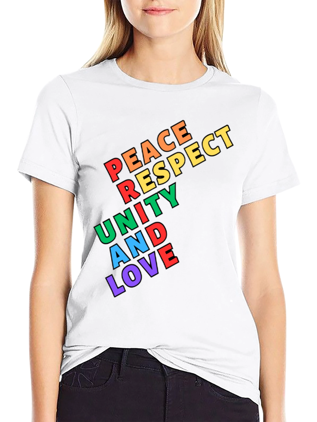 Peace Respect Unity & Love Graphic T-Shirt