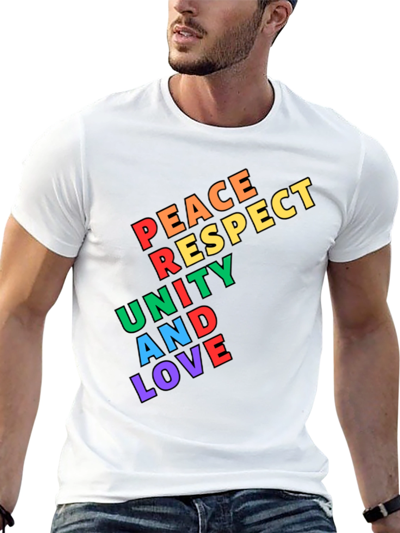 Peace Respect Unity & Love Graphic T-Shirt