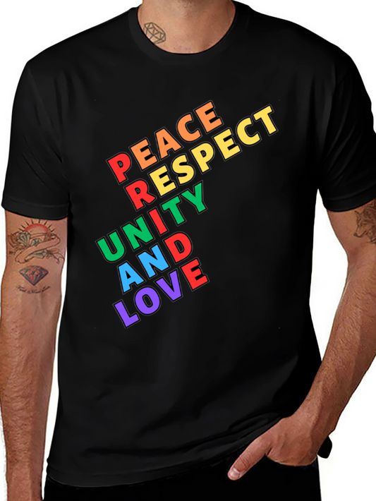 Peace Respect Unity & Love Graphic T-Shirt