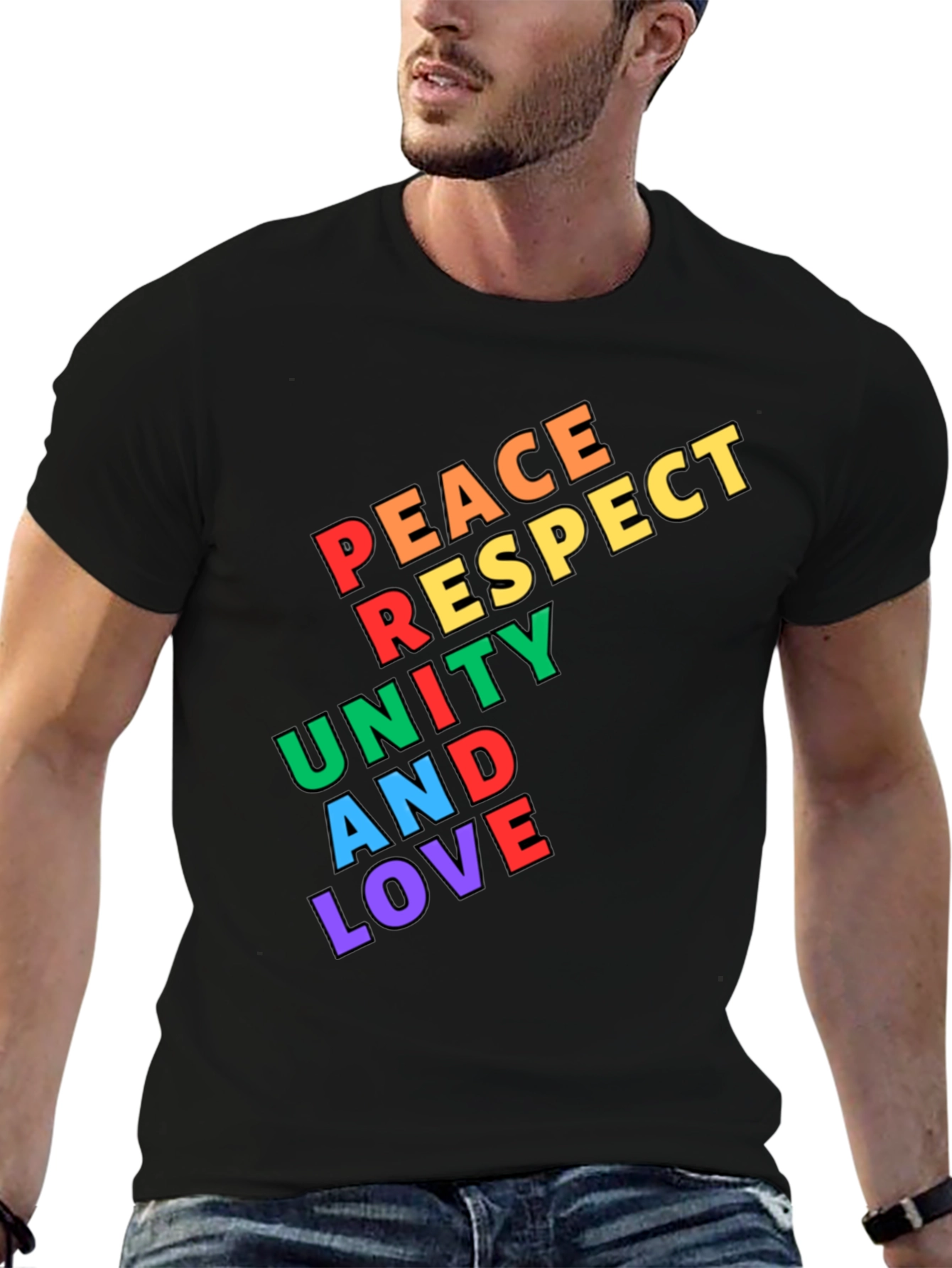 Peace Respect Unity & Love Graphic T-Shirt