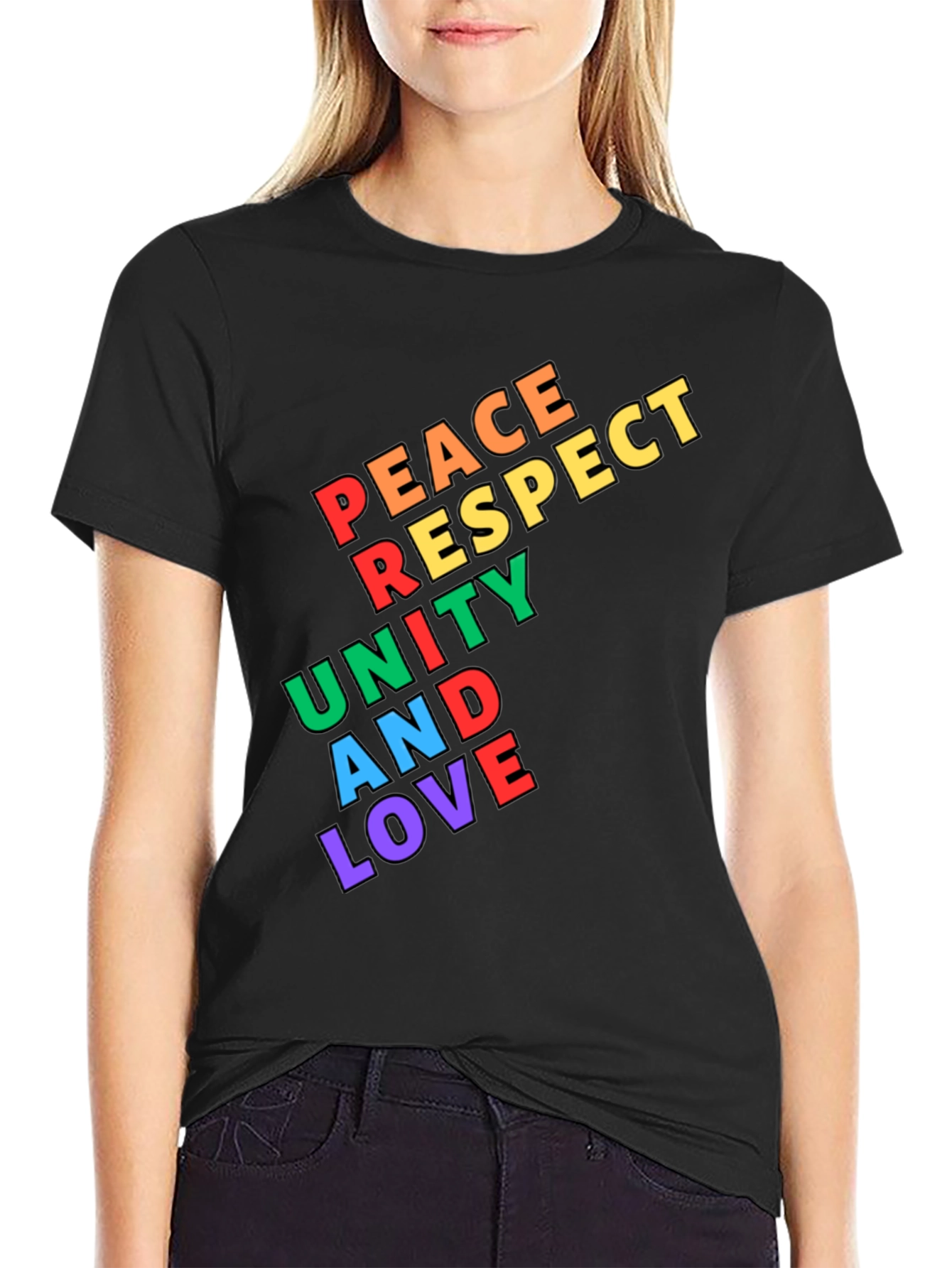 Peace Respect Unity & Love Graphic T-Shirt