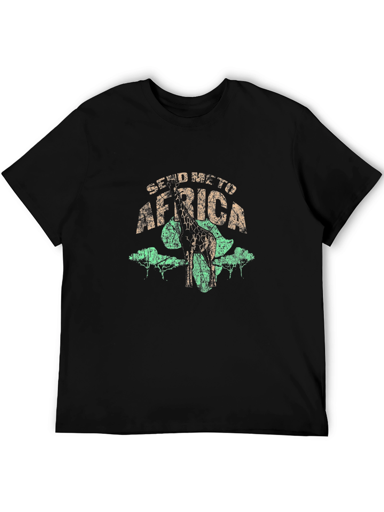 Send Me To Africa Giraffe Graphic T-Shirt