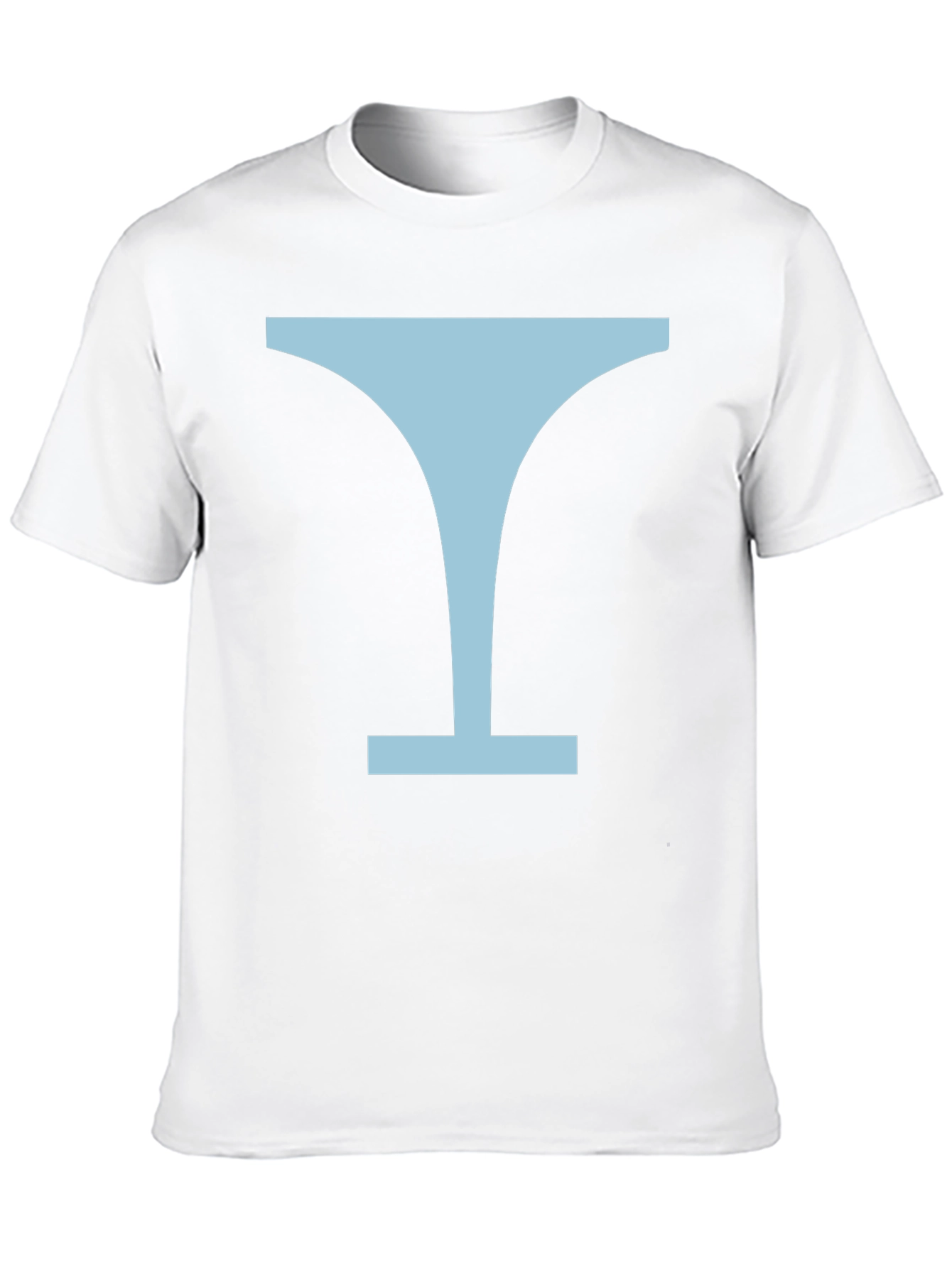 Minimalist Martini Glass Graphic Tee - Black