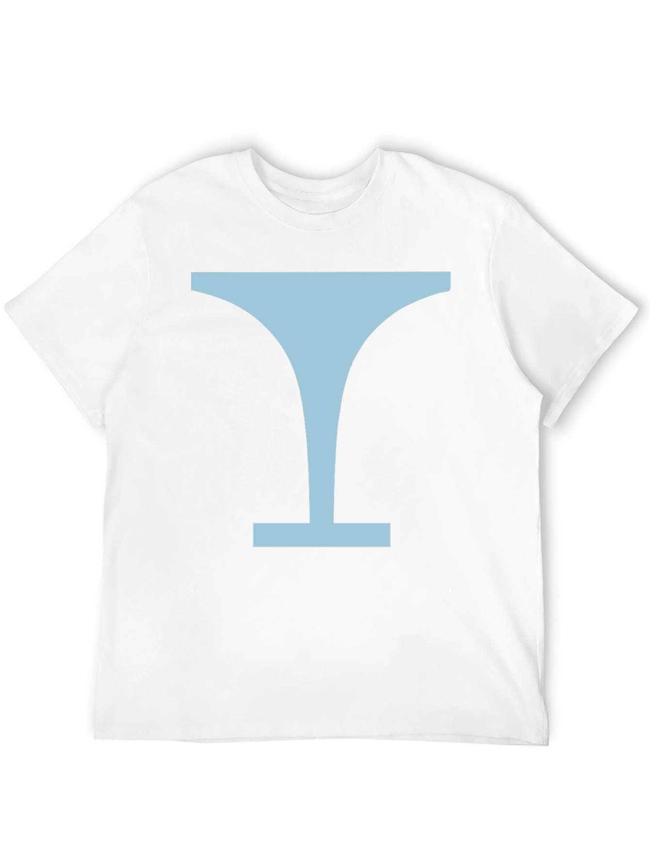 Minimalist Martini Glass Graphic Tee - Black