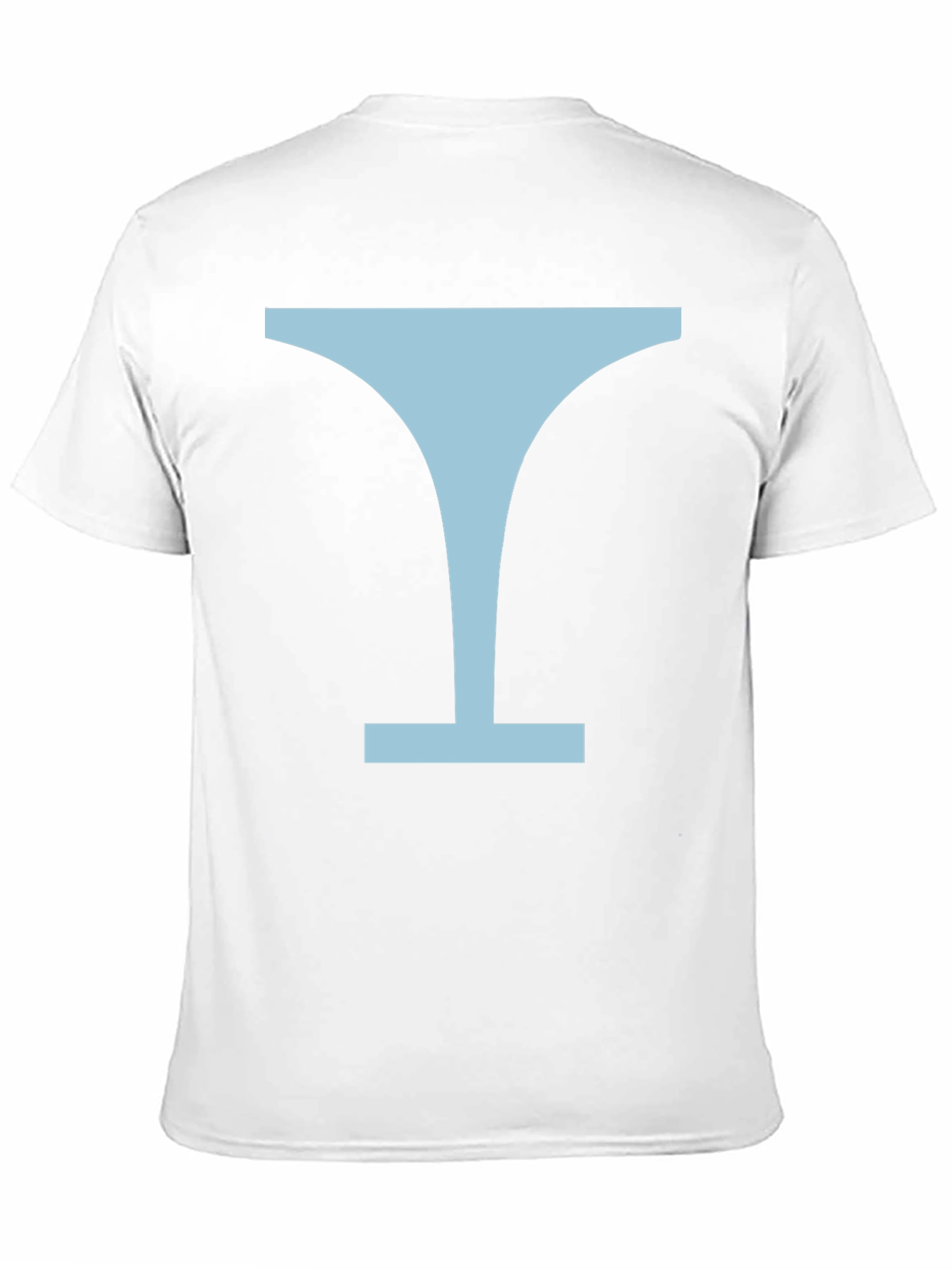 Minimalist Martini Glass Graphic Tee - Black