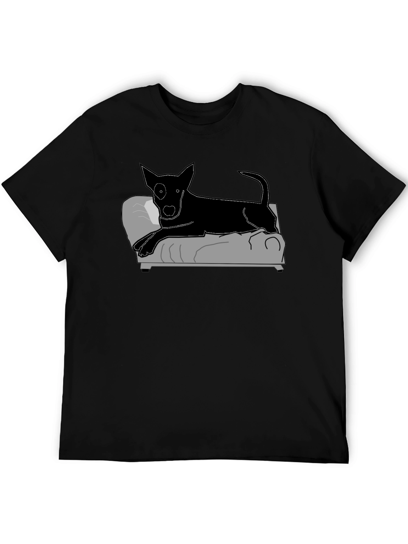 Dog on Couch Graphic Tee - Relaxed Style