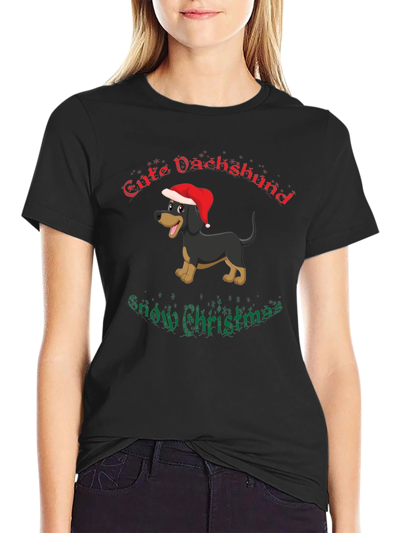 Festive Dachshund Christmas T-Shirt