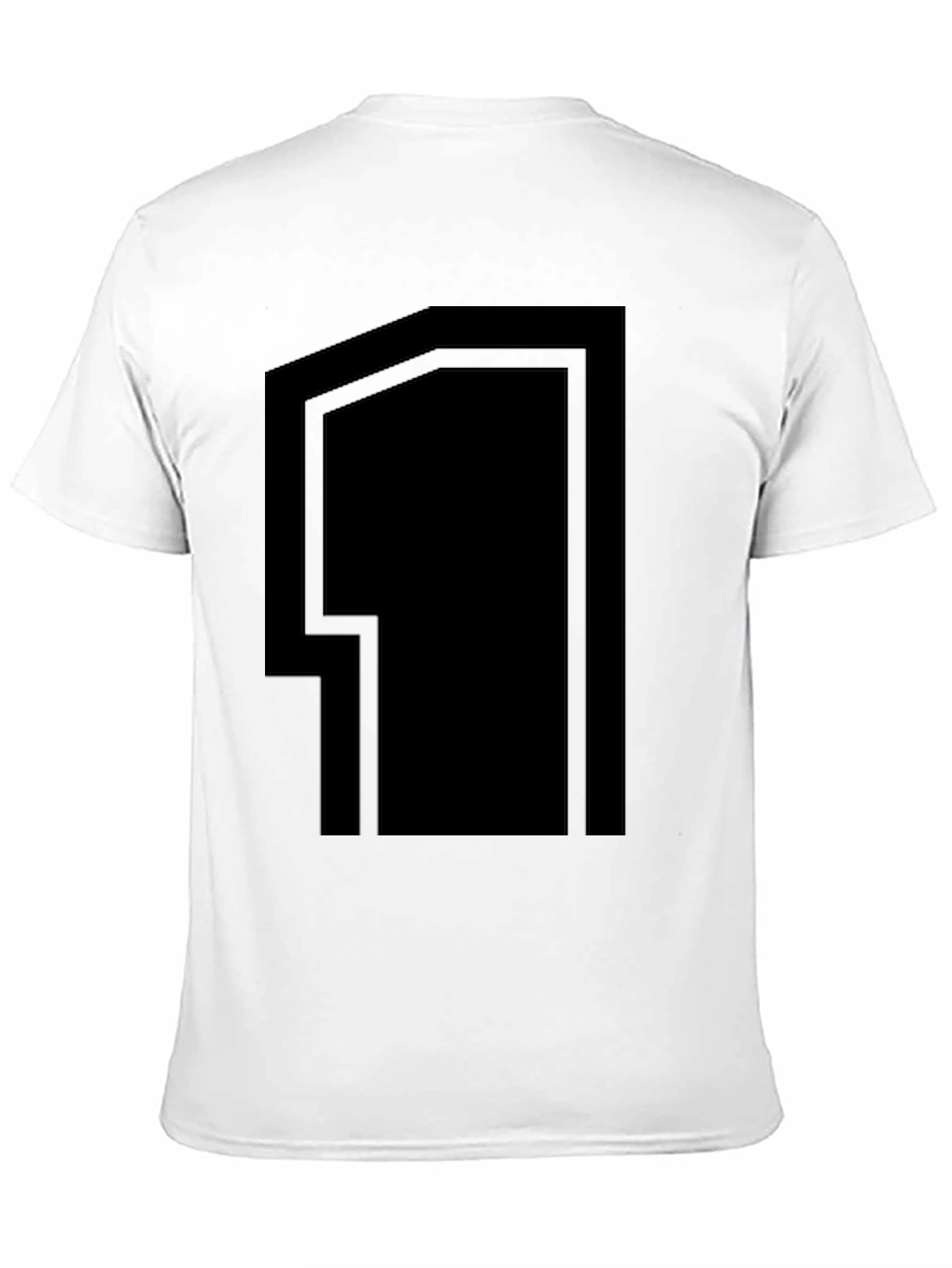 Bold Graphic Number 1 T-Shirt - Black