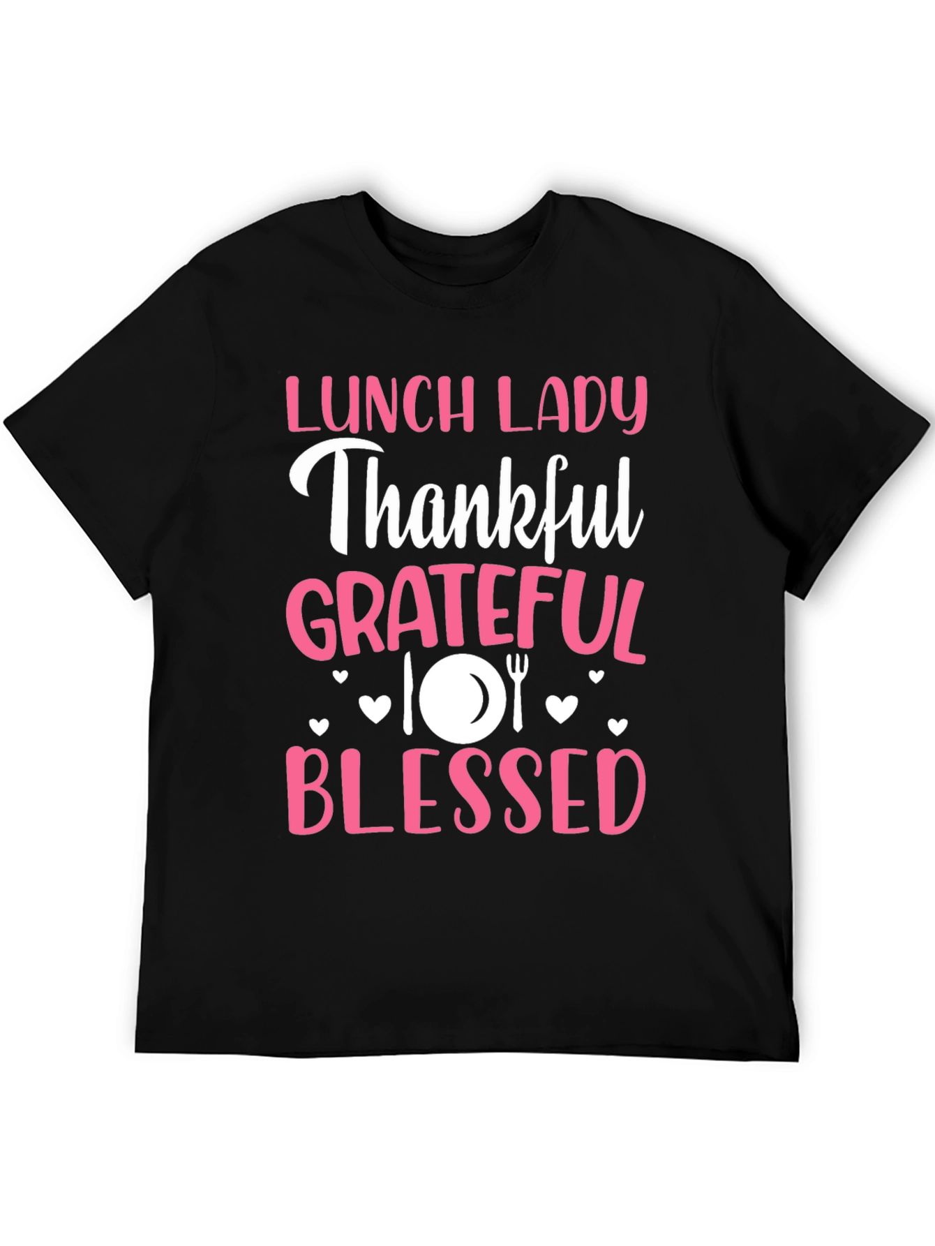 Lunch Lady Thankful Grateful Blessed T-Shirt
