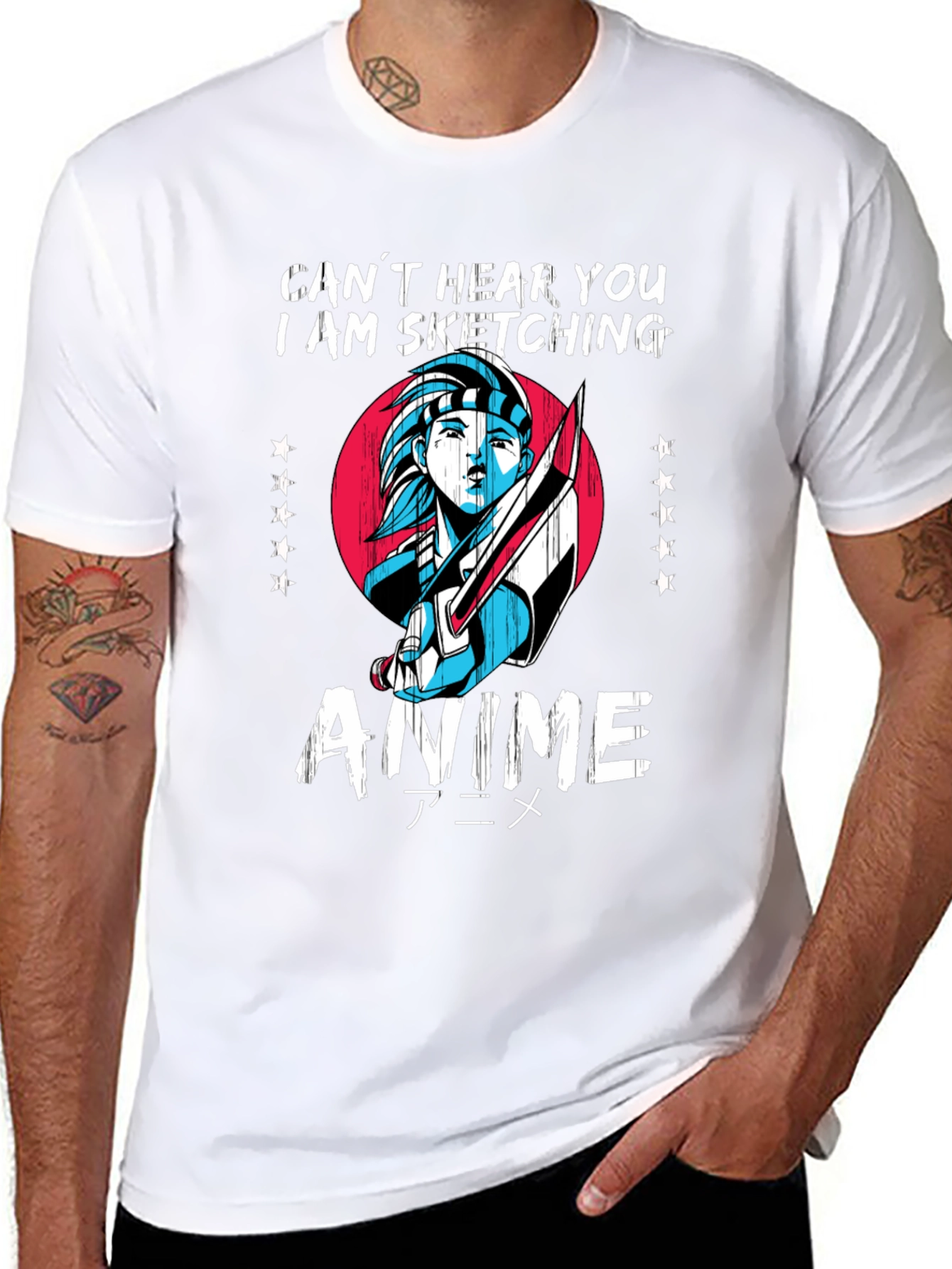 Anime Sketching T-Shirt - Artistic Fashion