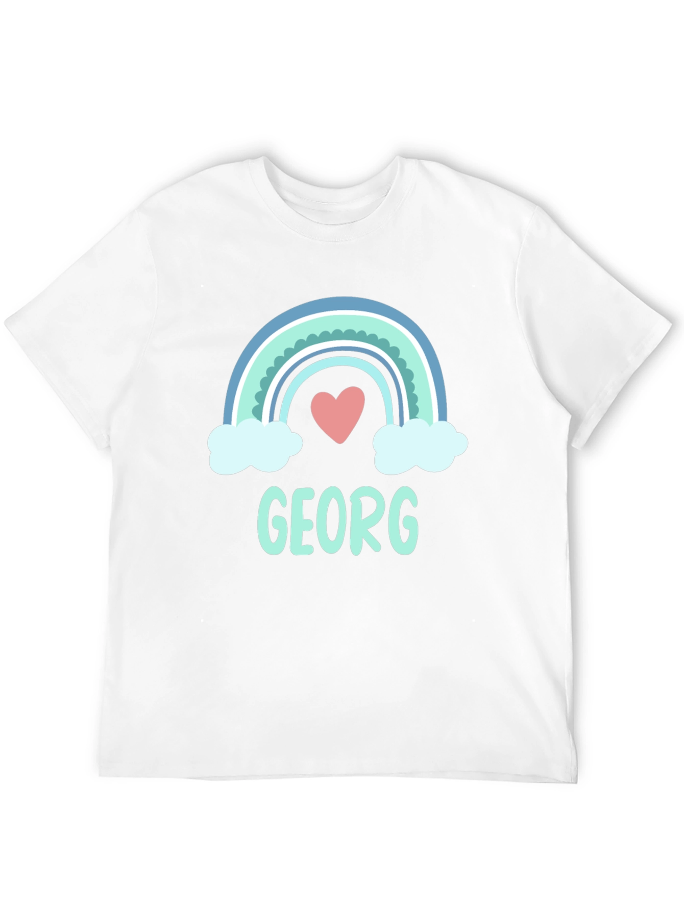 Personalized Georg Rainbow Heart T-Shirt