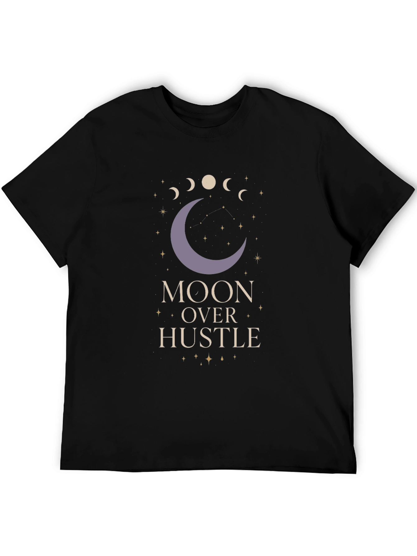Moon Over Hustle Graphic Tee - Black
