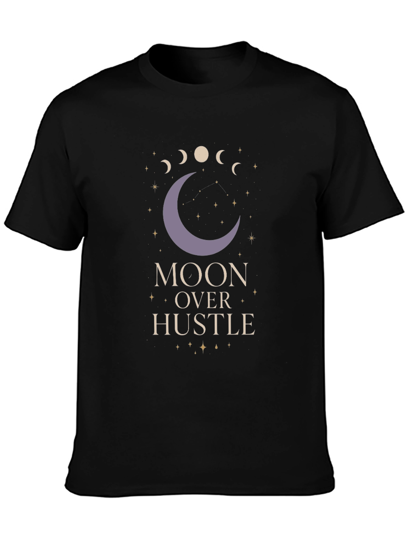 Moon Over Hustle Graphic Tee - Black