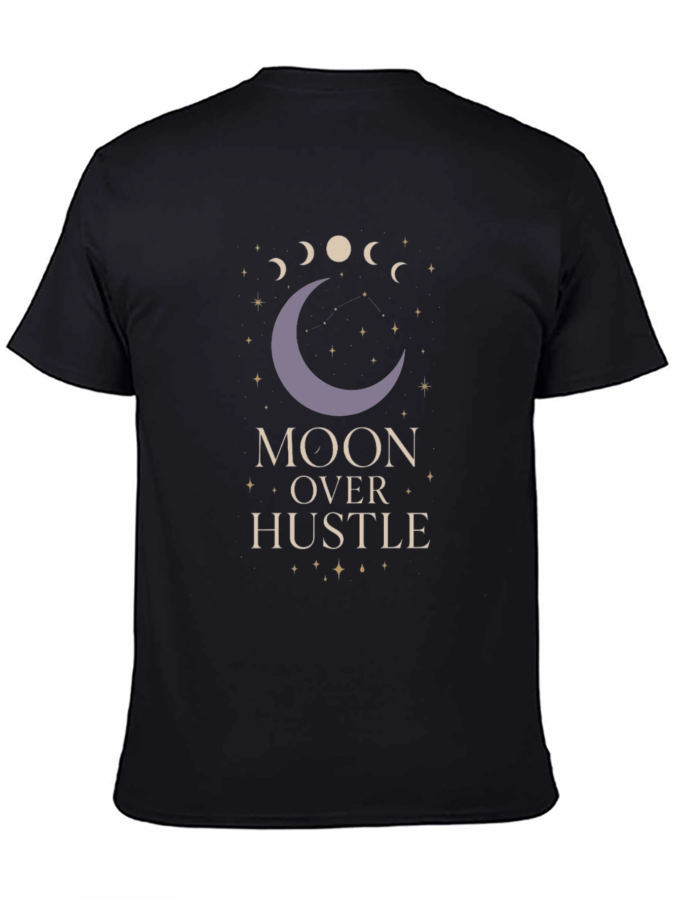 Moon Over Hustle Graphic Tee - Black