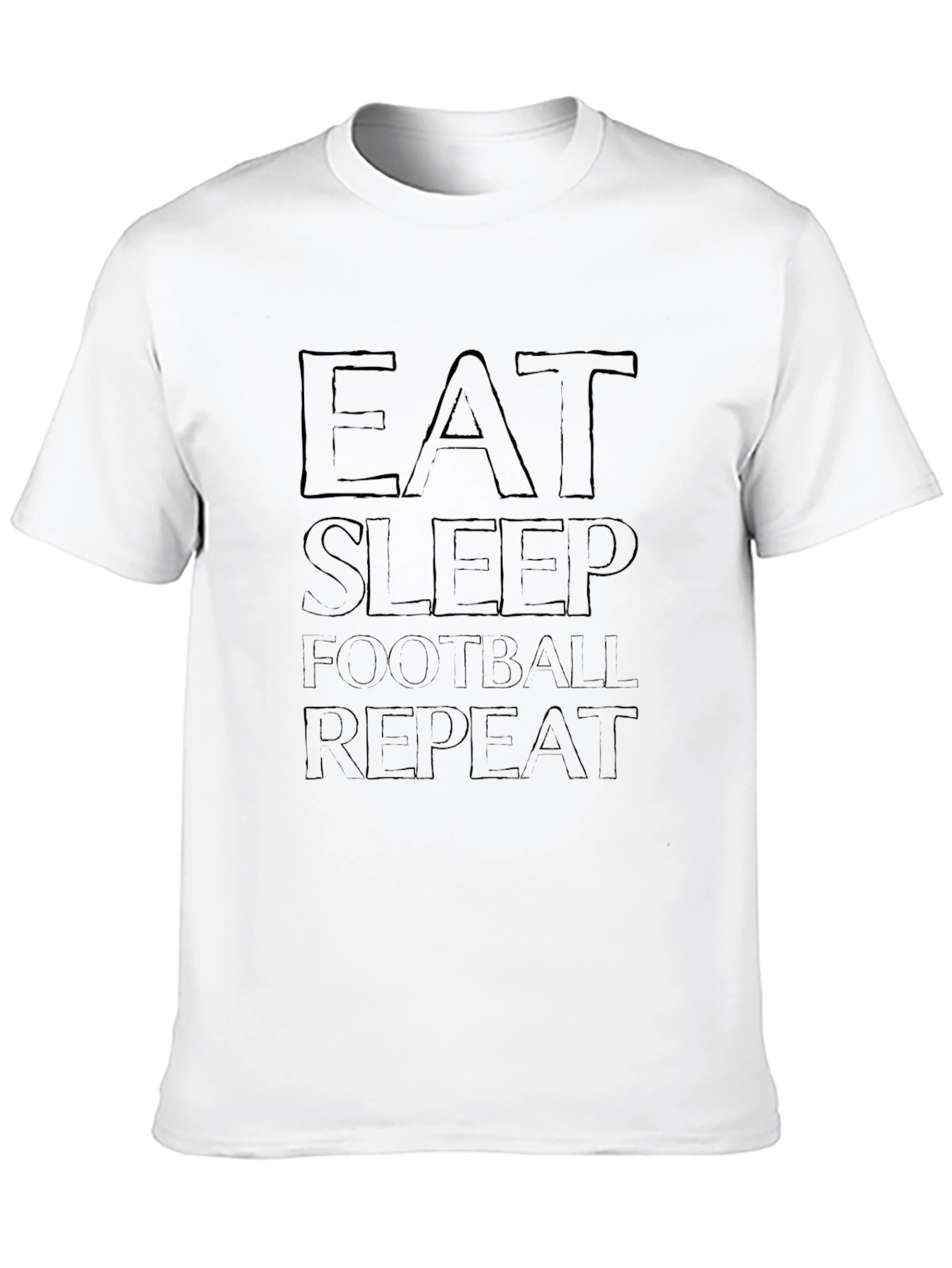 Eat Sleep Football Repeat Black T-Shirt