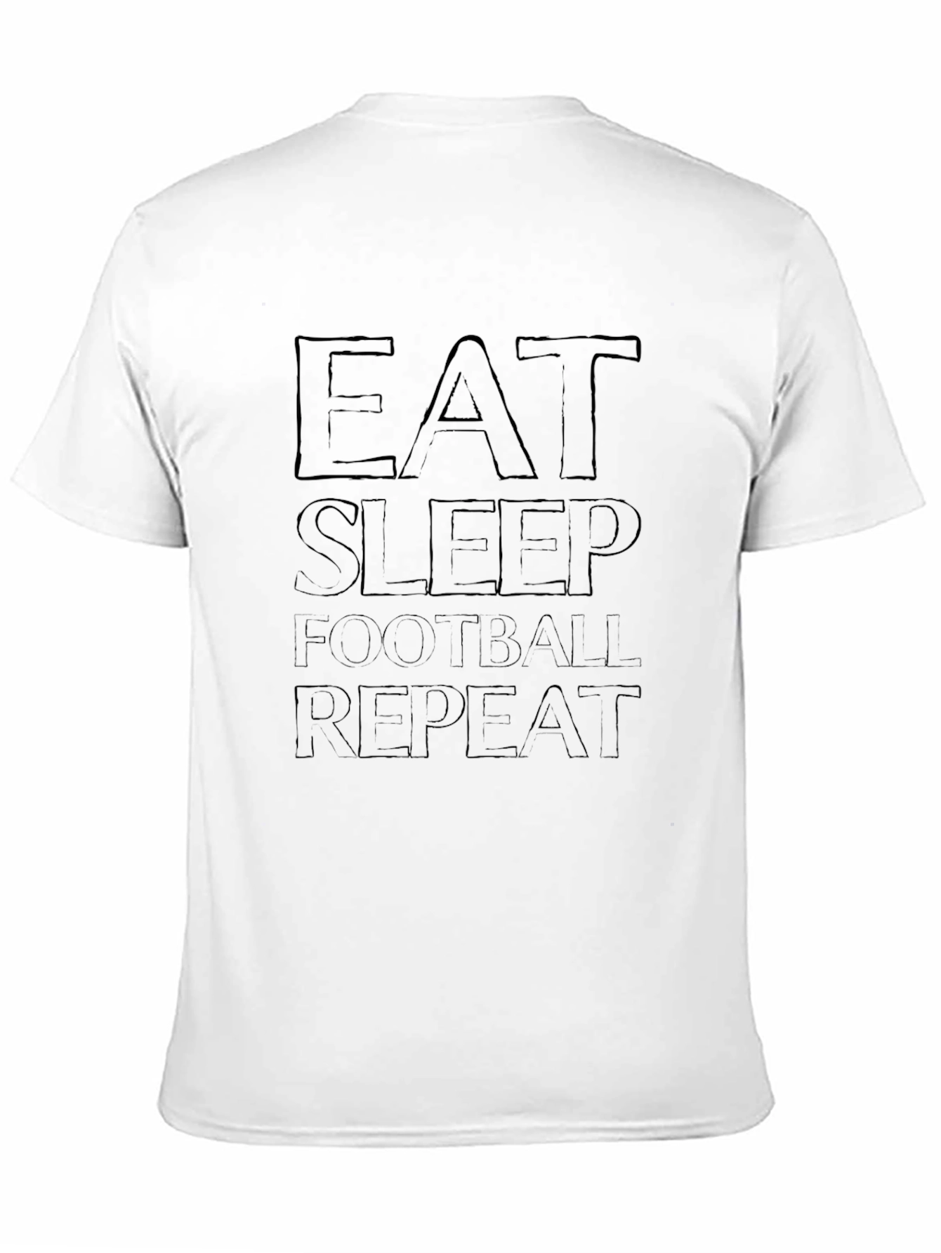 Eat Sleep Football Repeat Black T-Shirt