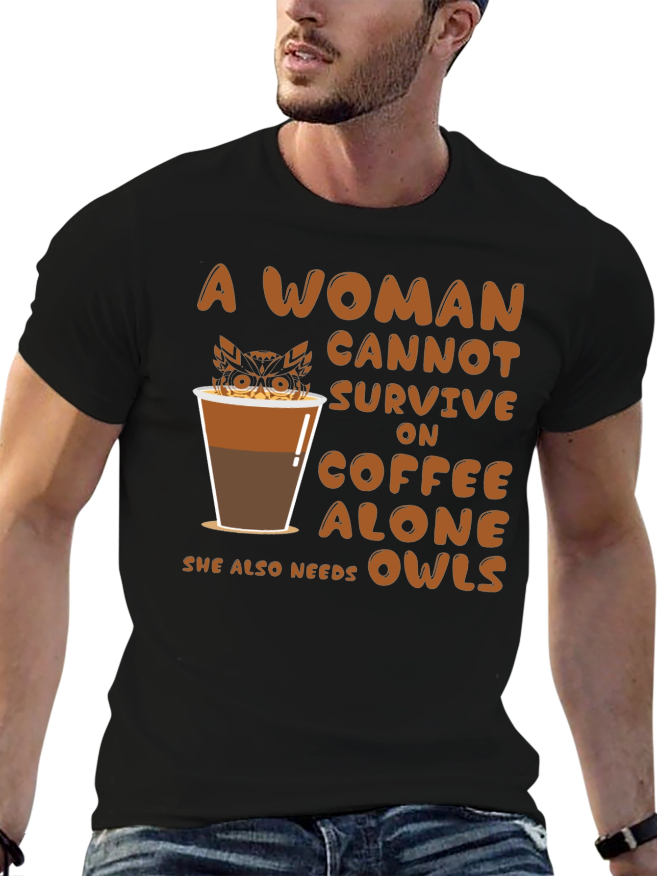 Coffee & Owls Womens T-Shirt